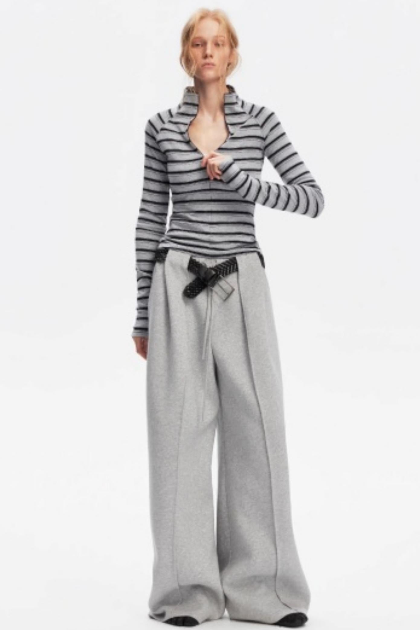 Vintage Striped Slim Knit Top