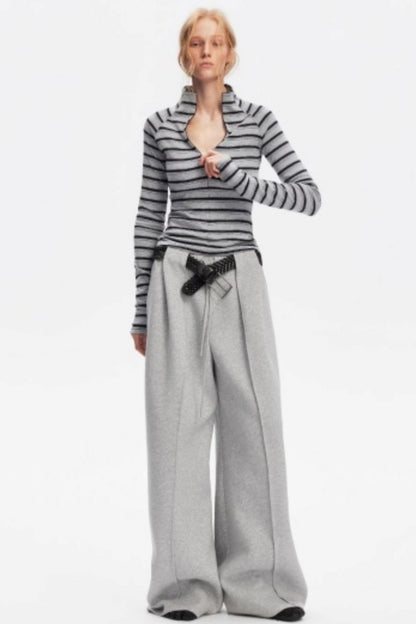 Vintage Striped Slim Knit Top