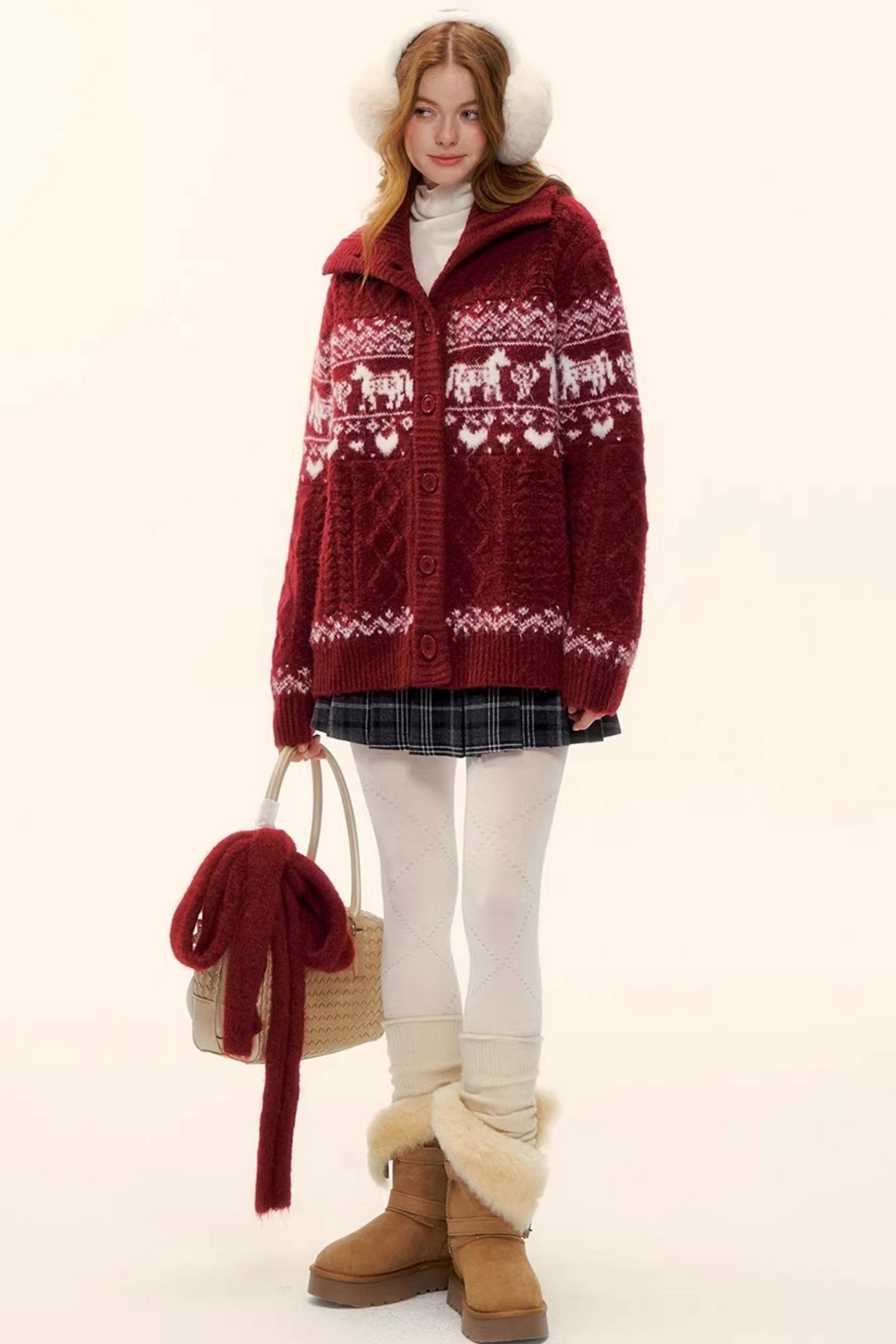 Fair Isle Knit Cardigan
