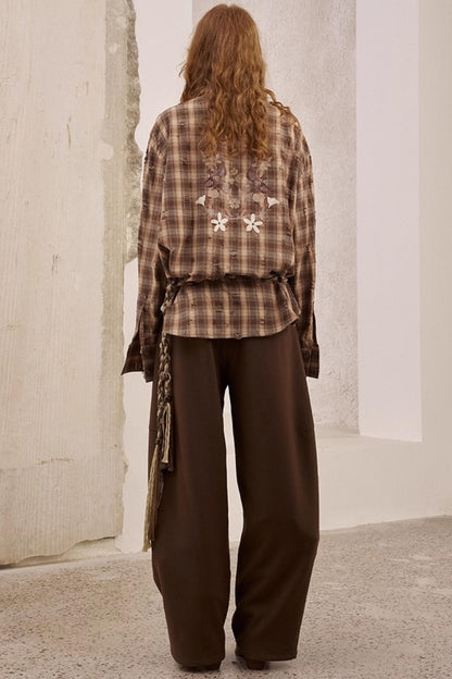 Vintage Distressed Plaid Shirt