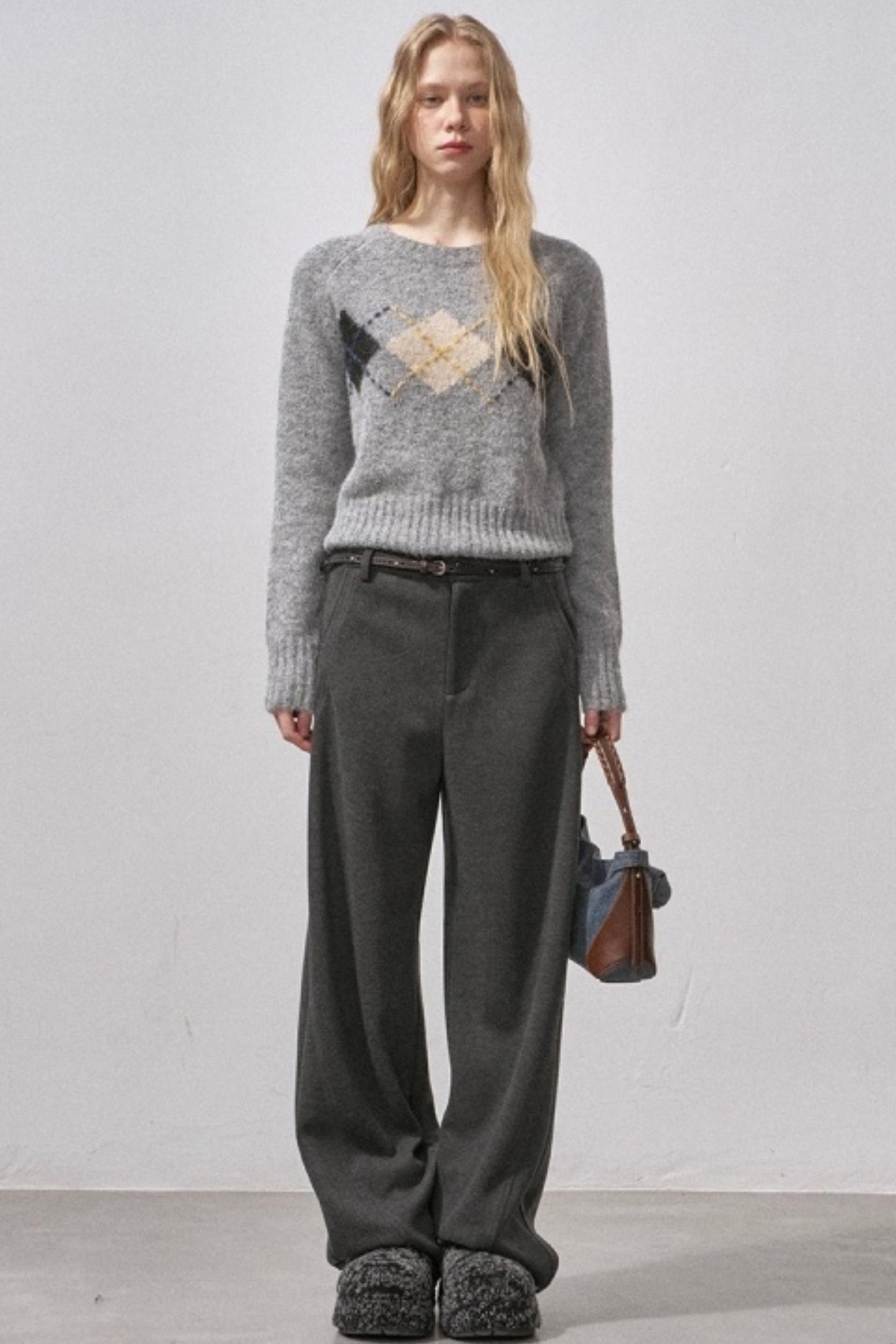 Wool Blend Scimitar Pants