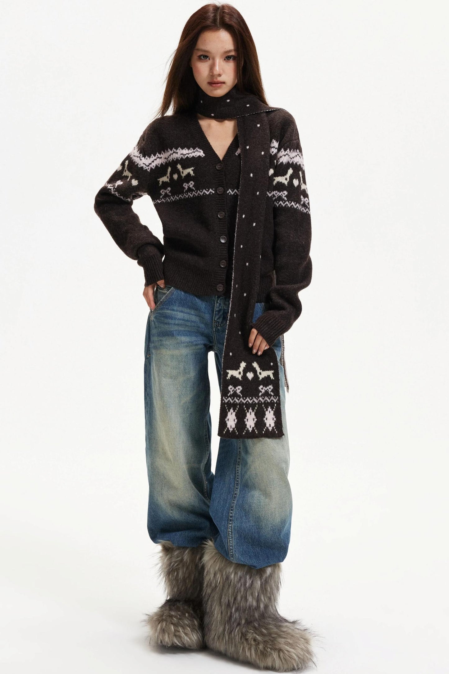 Fair Isle Knitted Cardigan