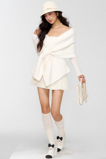 Winter Woolen Pleated Skirt