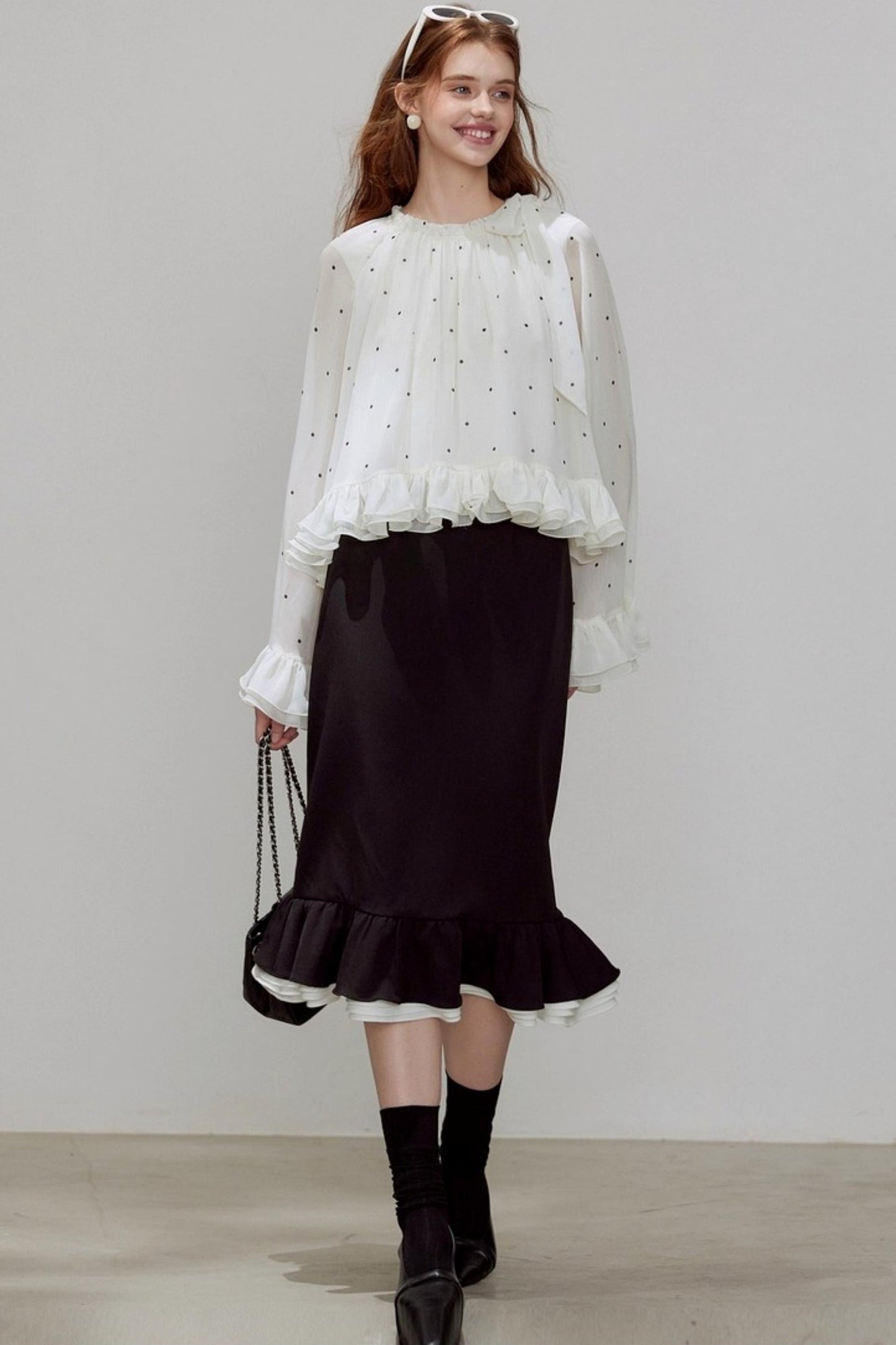 Autumn Ruffled Chiffon Shirt