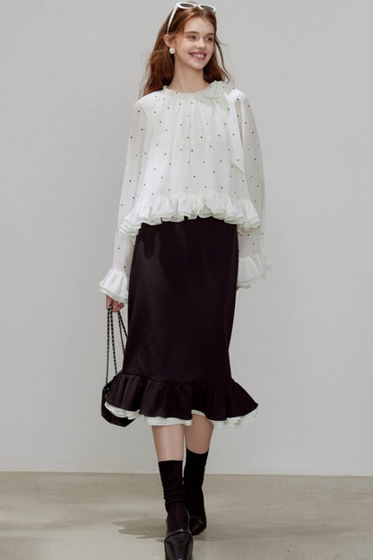 Autumn Ruffled Chiffon Shirt