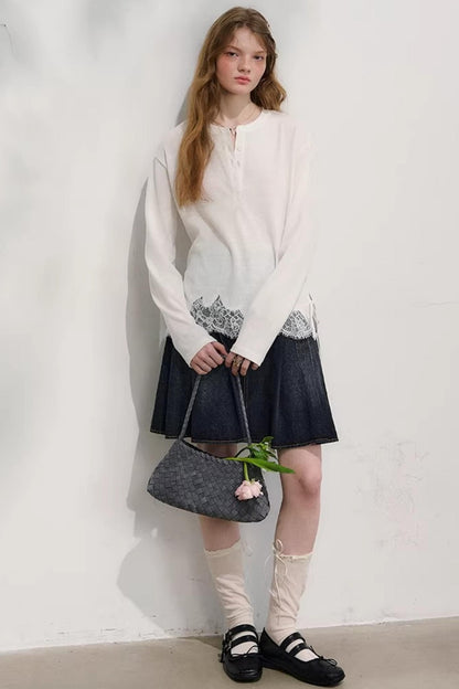 First Love Denim Skirt Set