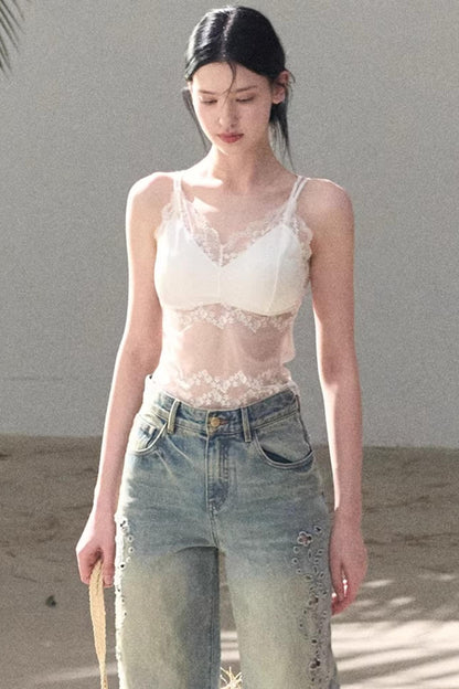 Silk Satin Lace Camisole