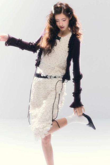 French Polka Dot Chiffon Matching Set