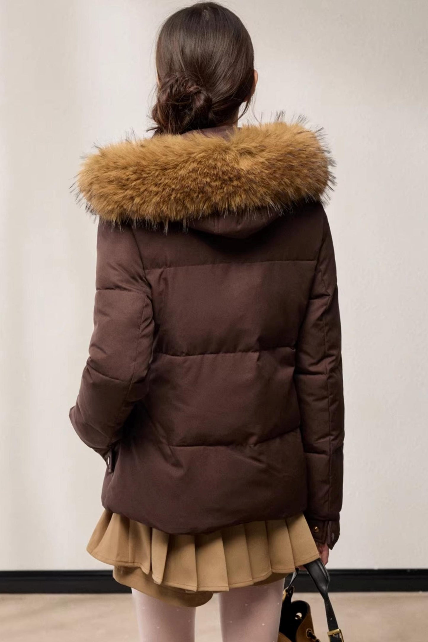 Stand-Up Fur Collar Down Jacket