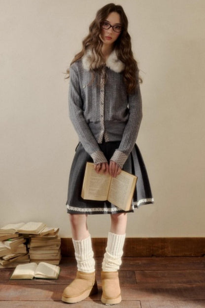 Retro Reindeer Plaid Sweater