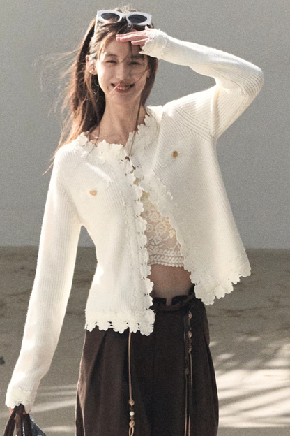 Lange Hose aus plissiertem Mikro-Samt