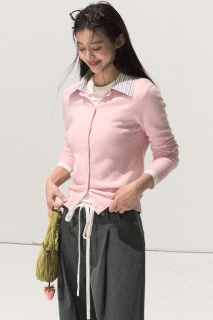 Linear Drape Slacks Pants