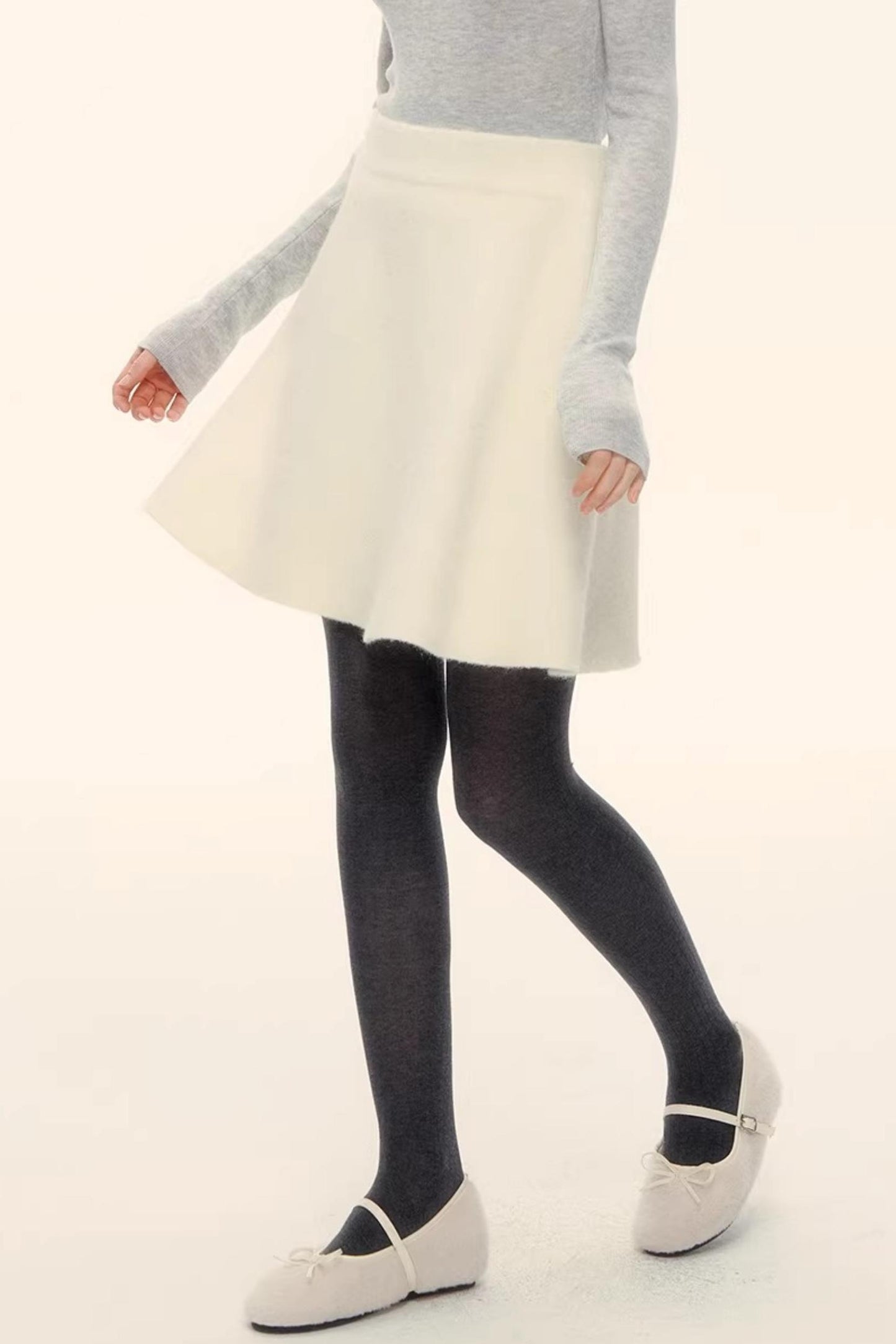 Wool Blend Lapel Fur Collar Coat Set-Up