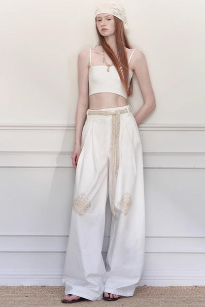 Grandmothers Crochet Wide-Leg Pants