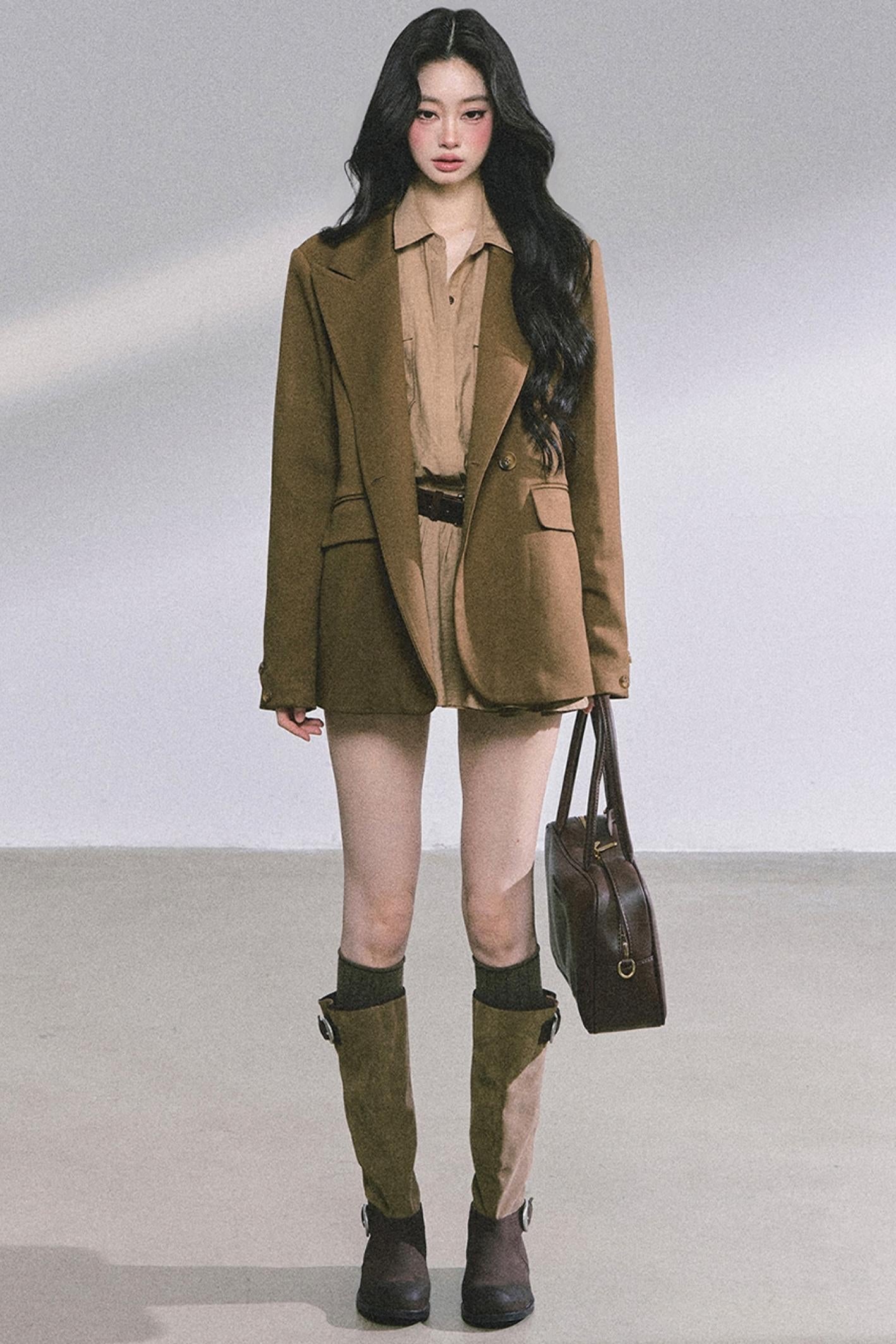 High Wisdom Cargo Dress & Shawl Set