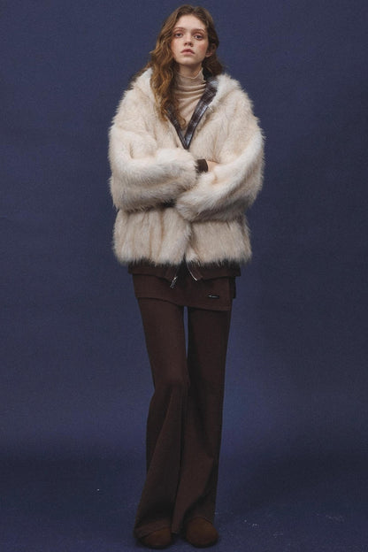 Irregular Flared Knit Pants