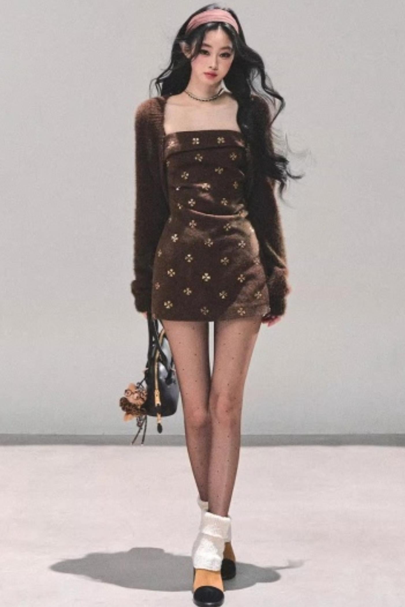 Hibiscus Knit Sweater Coat