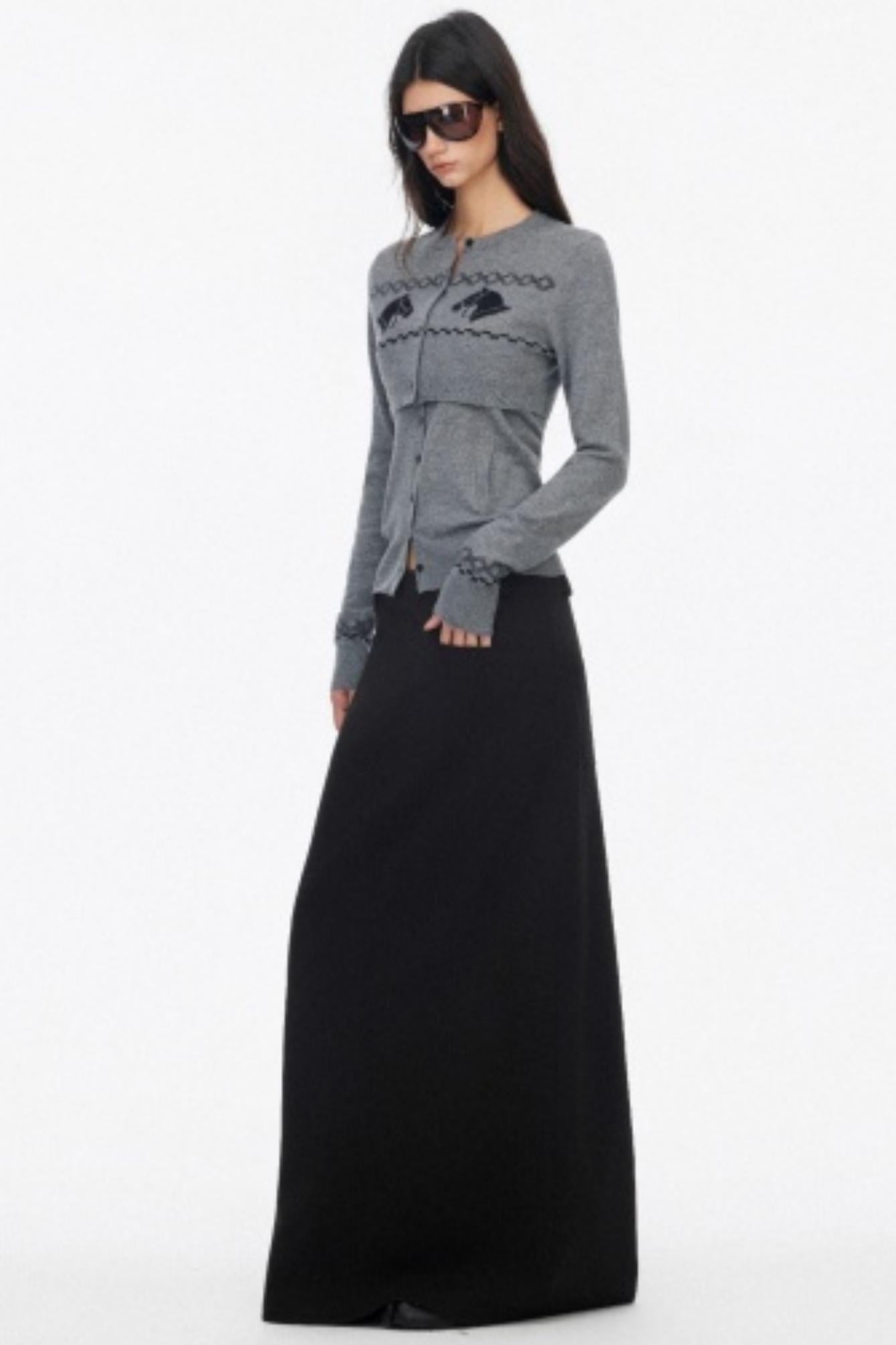 Wool Knit Two Piece Slim Jacket