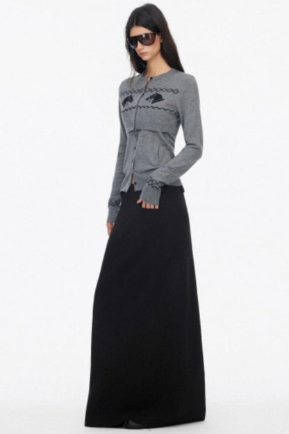 Wool Knit Two Piece Slim Jacket