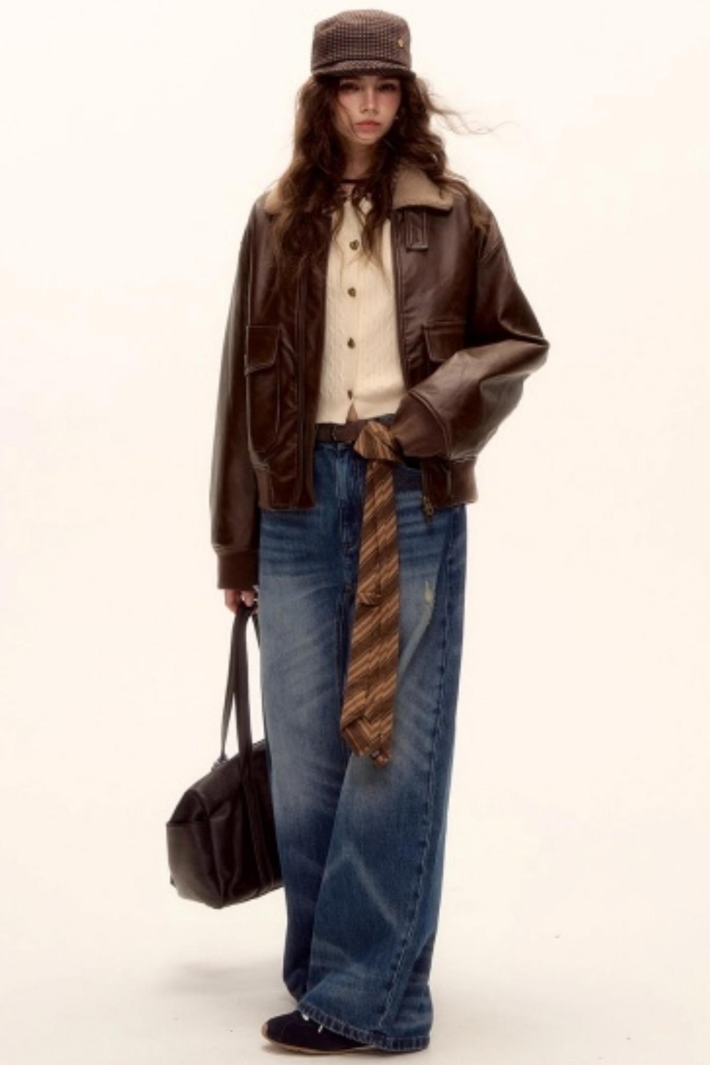 Retro Washed Denim Pants