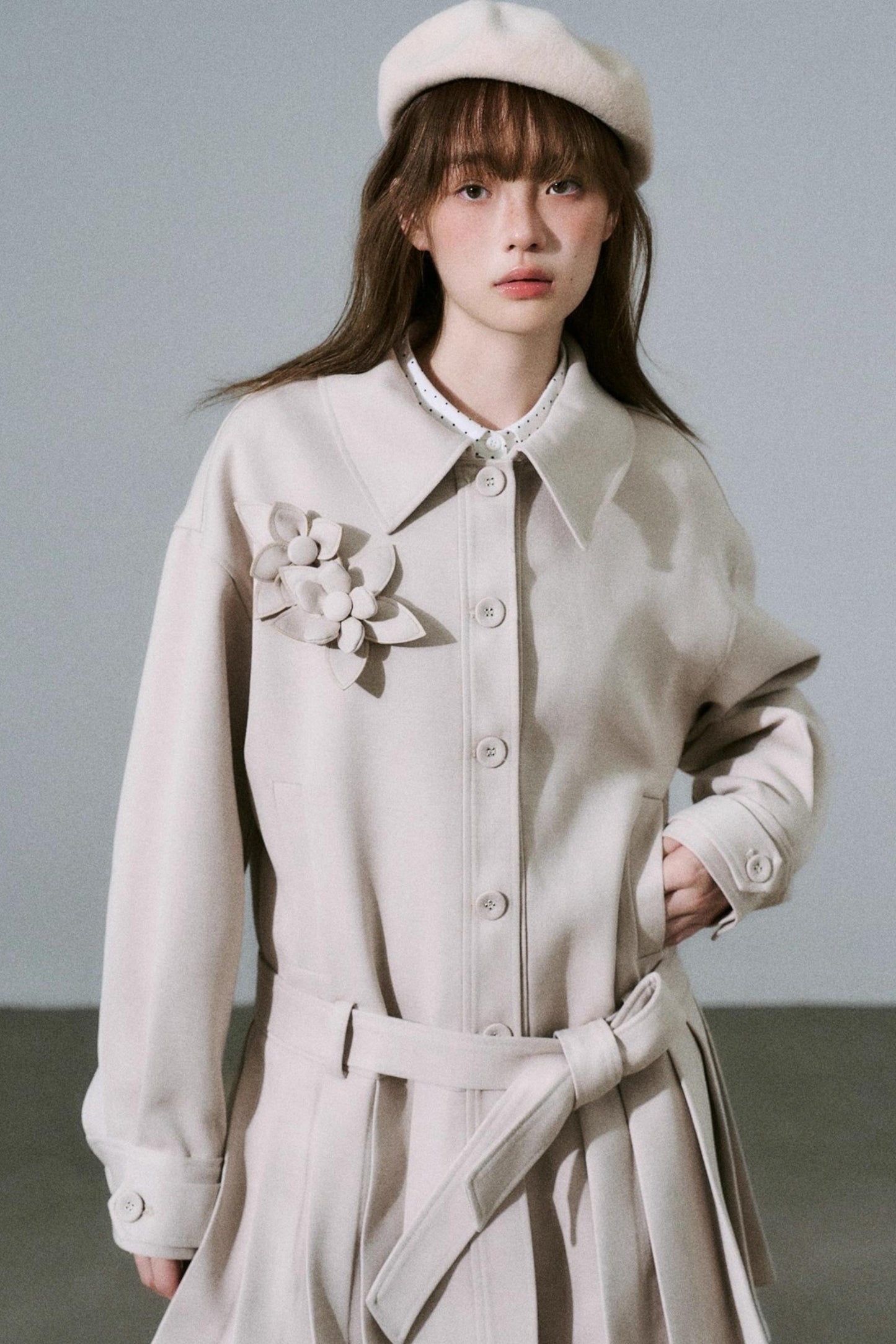 Forest Tencel Wool Trench Coat