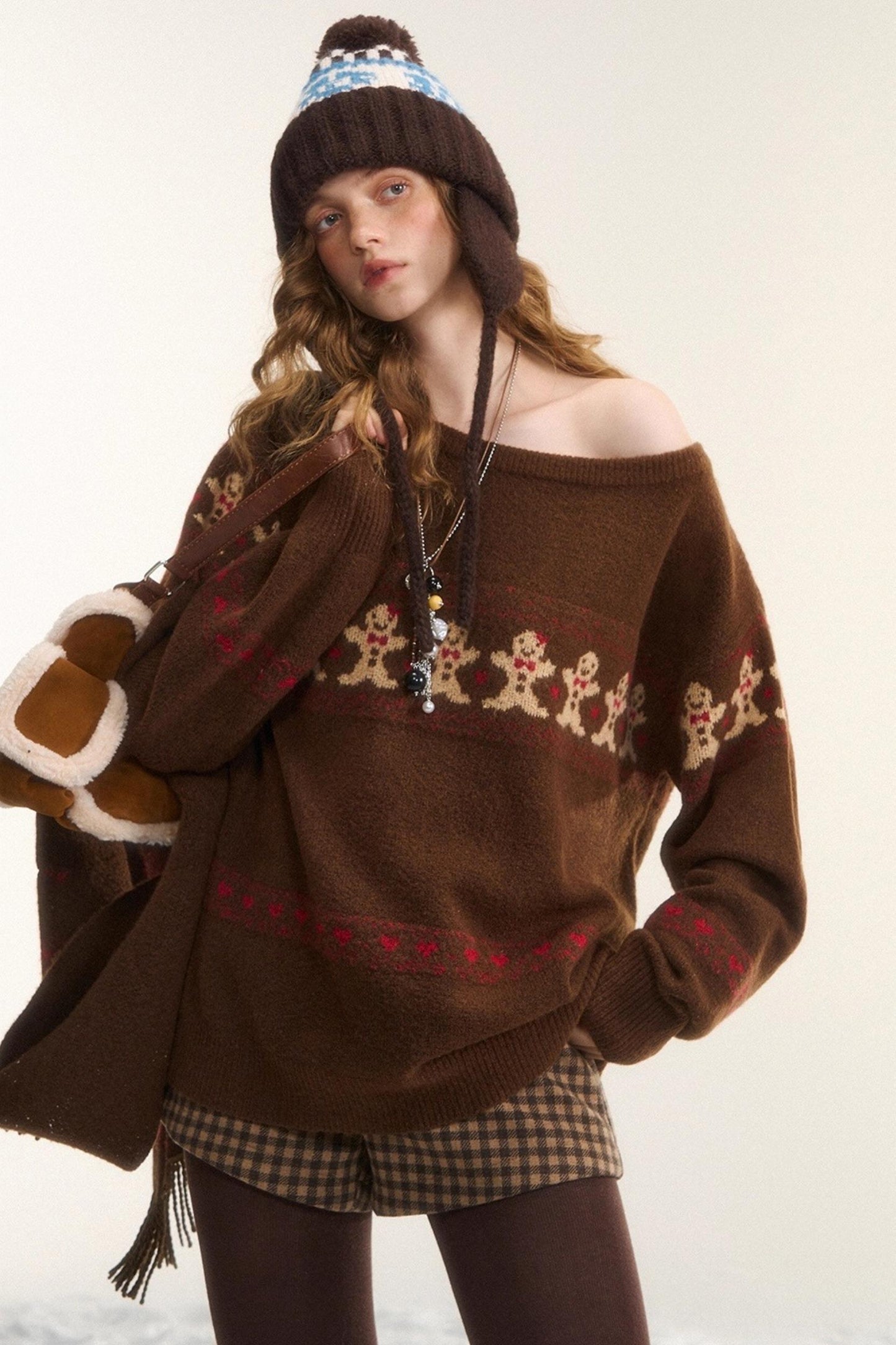 Gingerbread Man Fair Isle Sweater Set