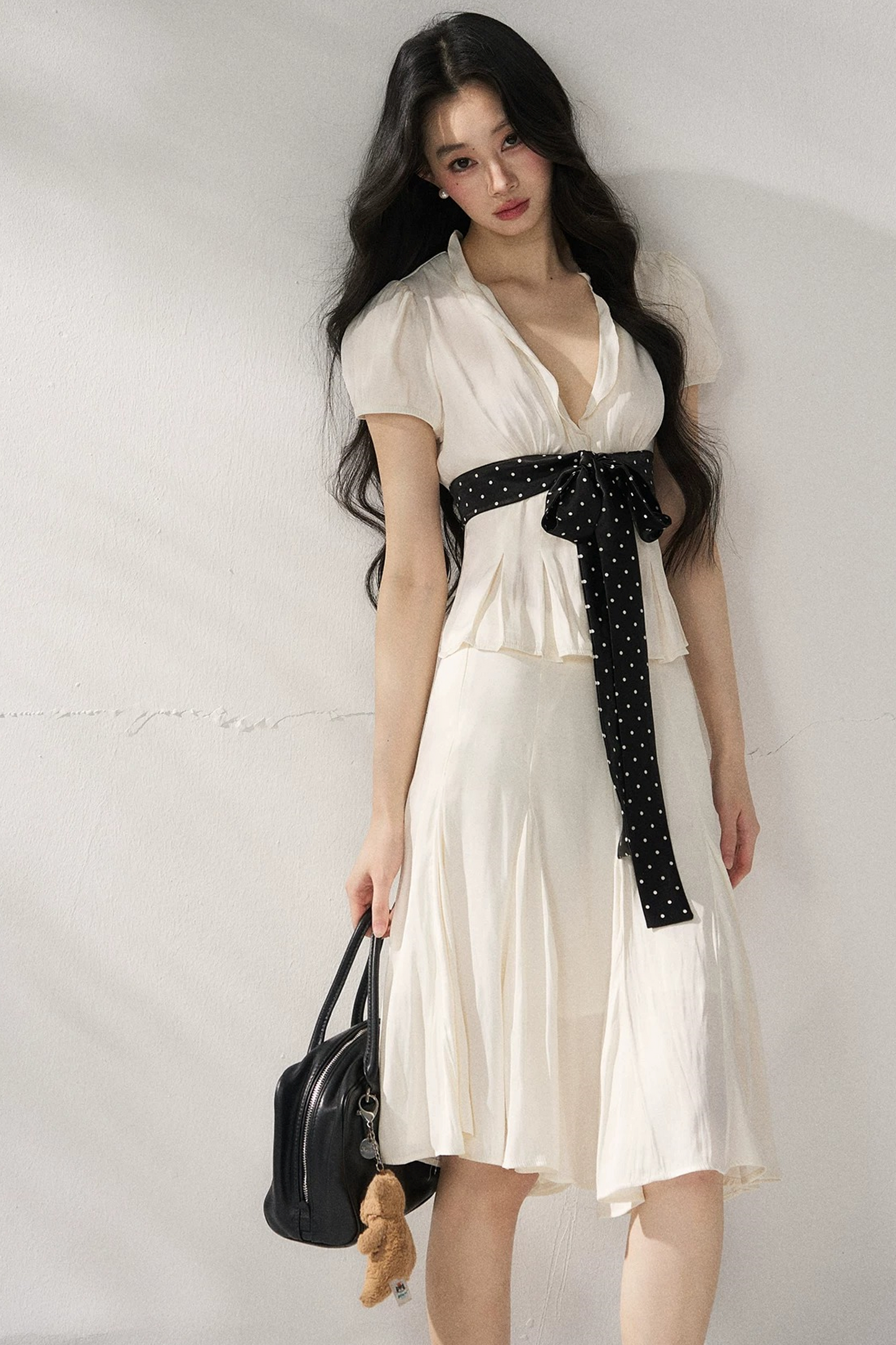 Tie Waist V-Neck Top