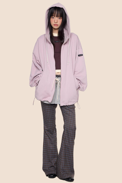 Vintage Drawstring Hoodie Jacket