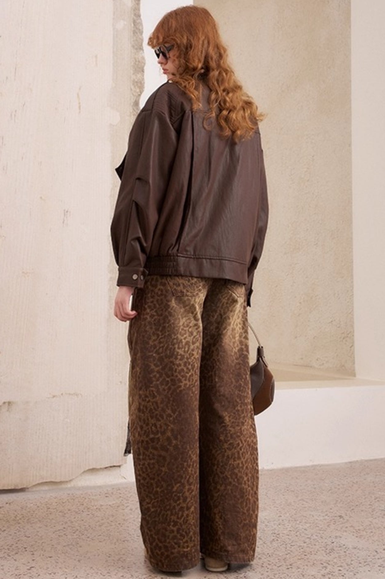 Leopard Split Wide Leg Pants