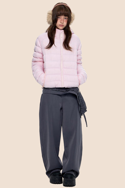 White Duck Down Hooded Jacket