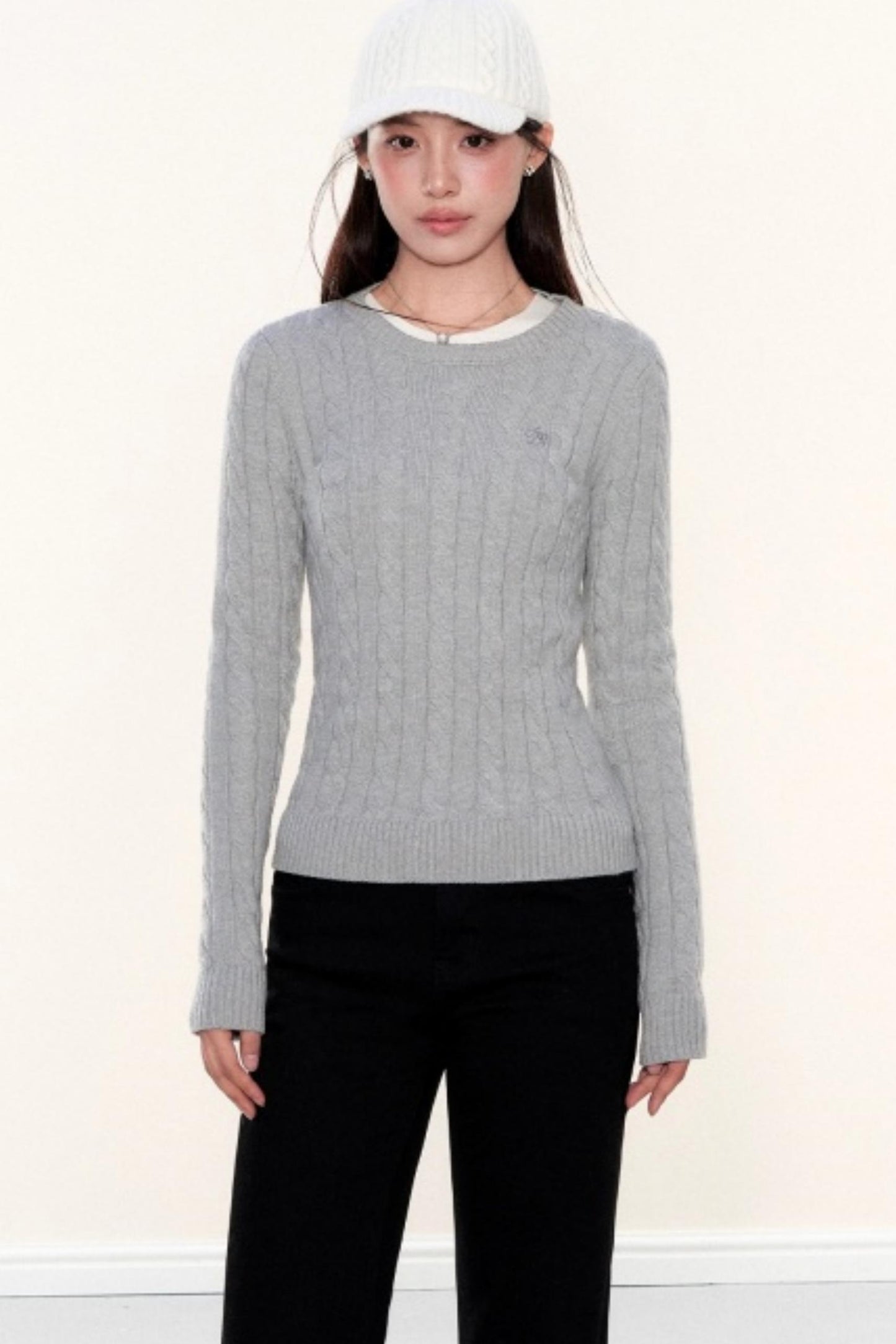 Vintage Twist Cable Knit Sweater