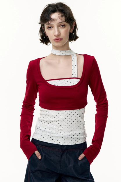 Salt Tea Polka Dot Striped Smock Set