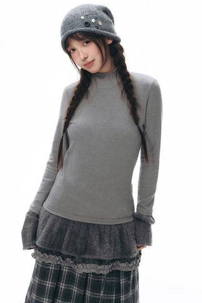 Lamb Wool Two-Piece Sweater Set-Up