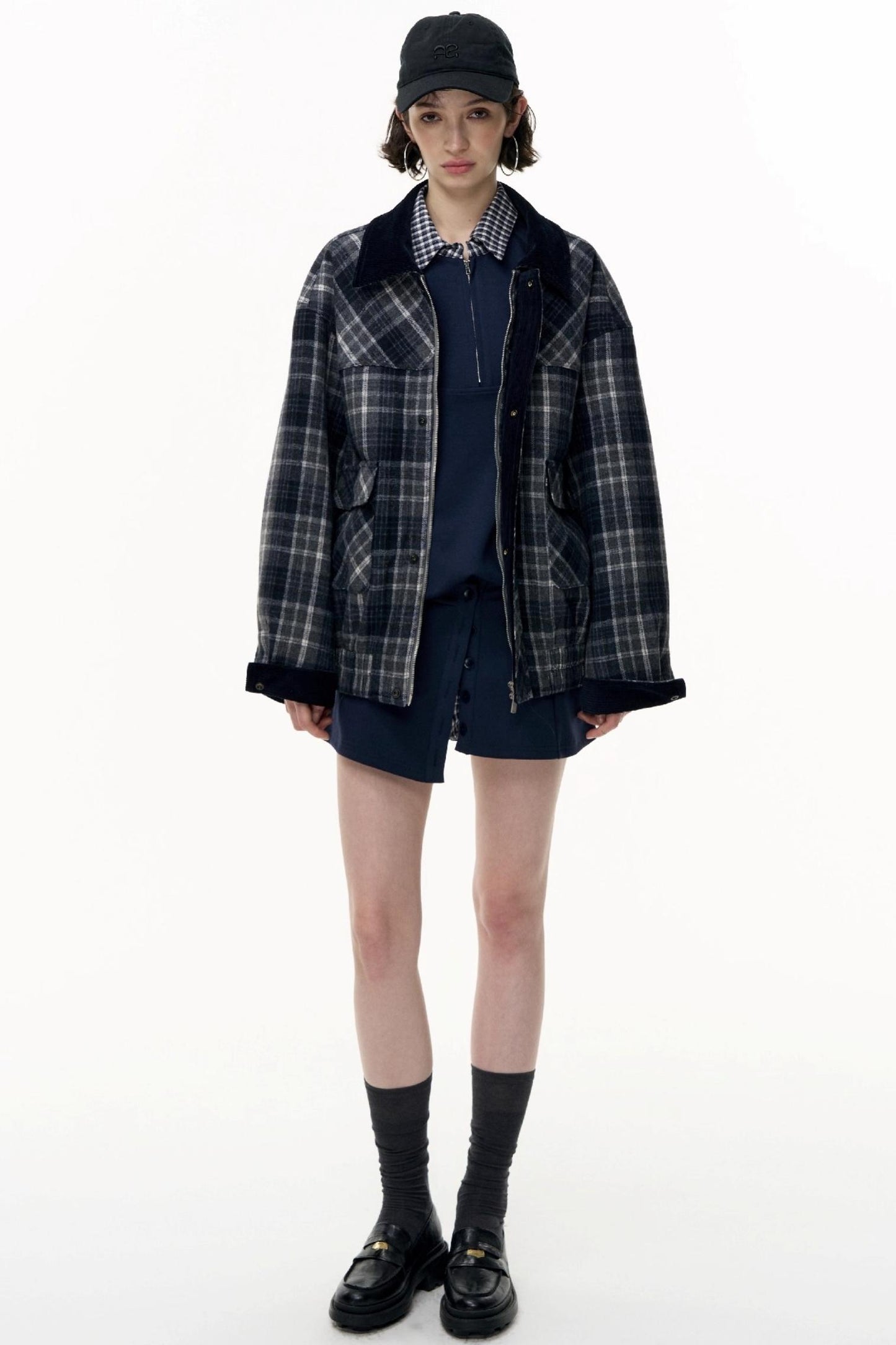 Patchwork Pullover Sweatshirt Set-Up