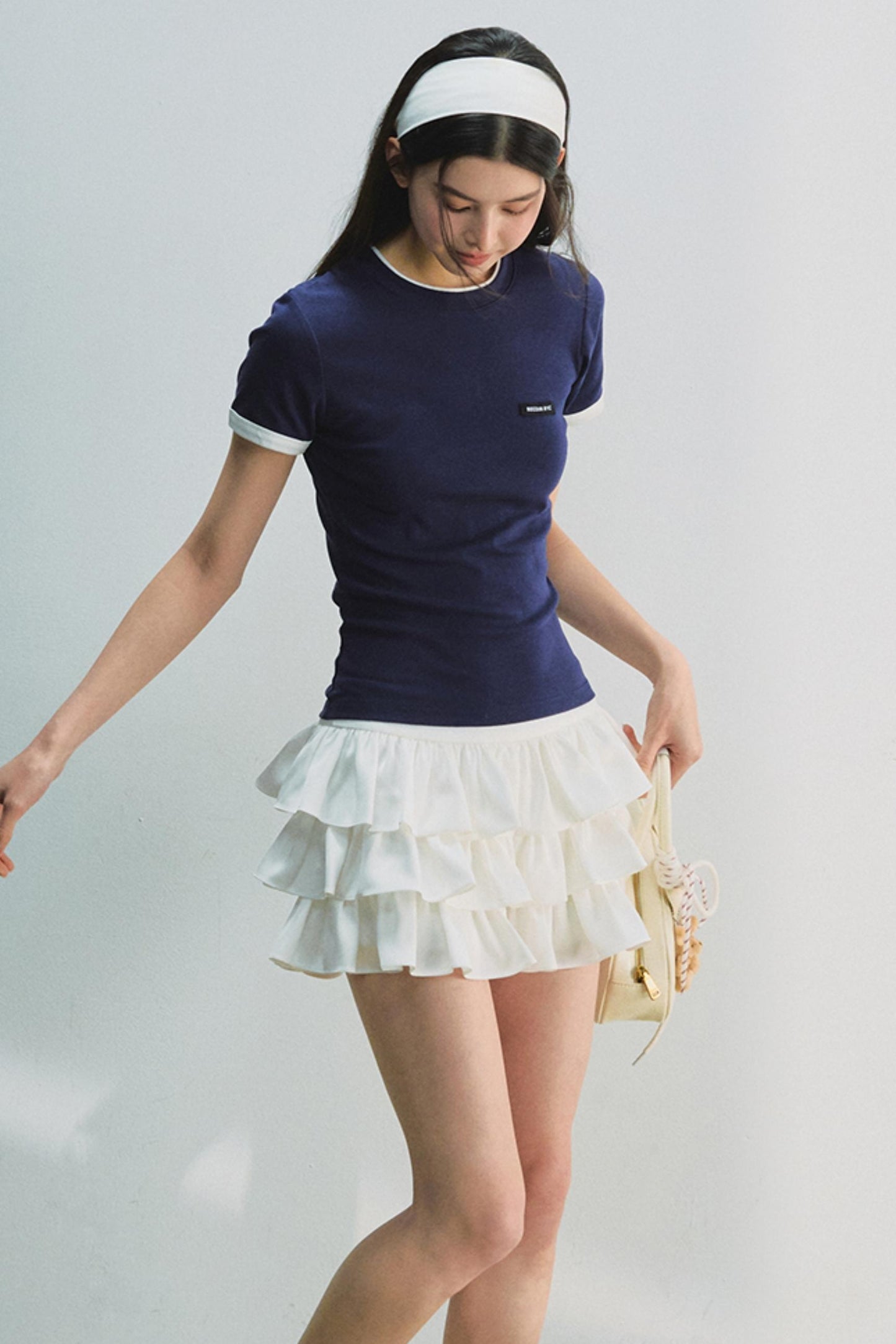 Miu Colorblock Waist Tee