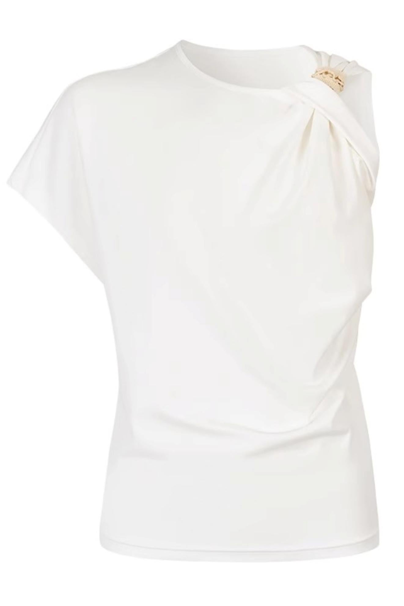 Twisted Cloud Shoulder Tee