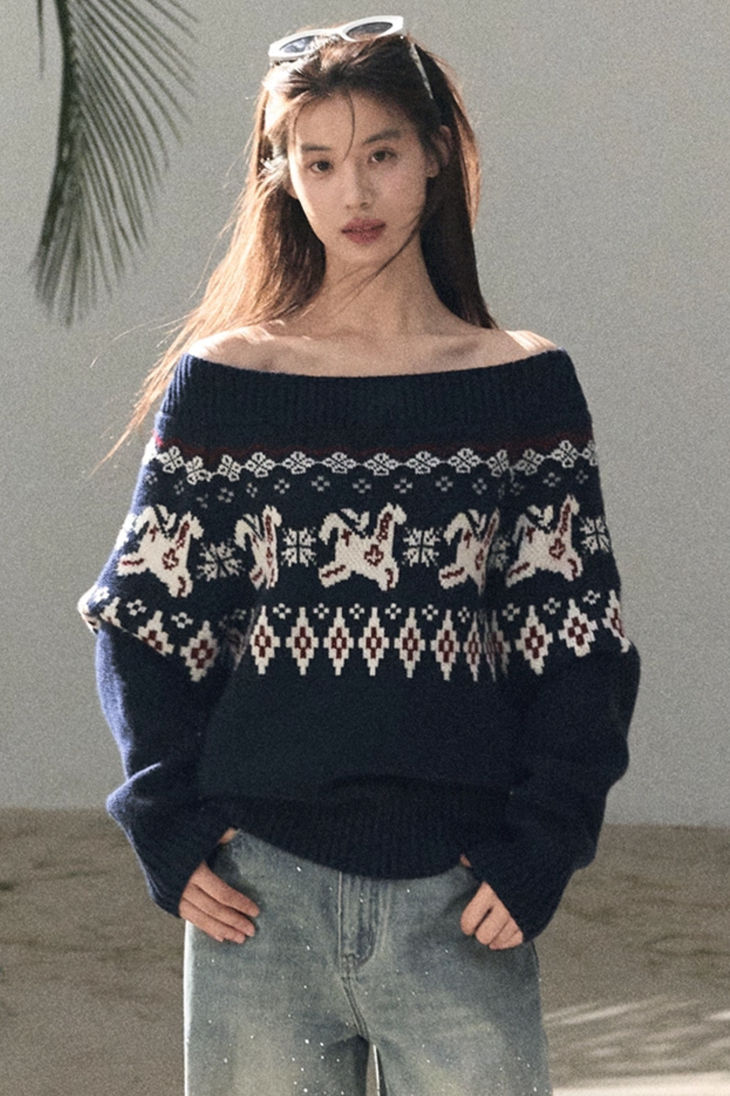 Sheep Wool Fair Isle Sweater