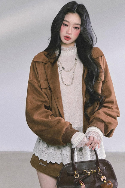 Pure Hollow Lace Top