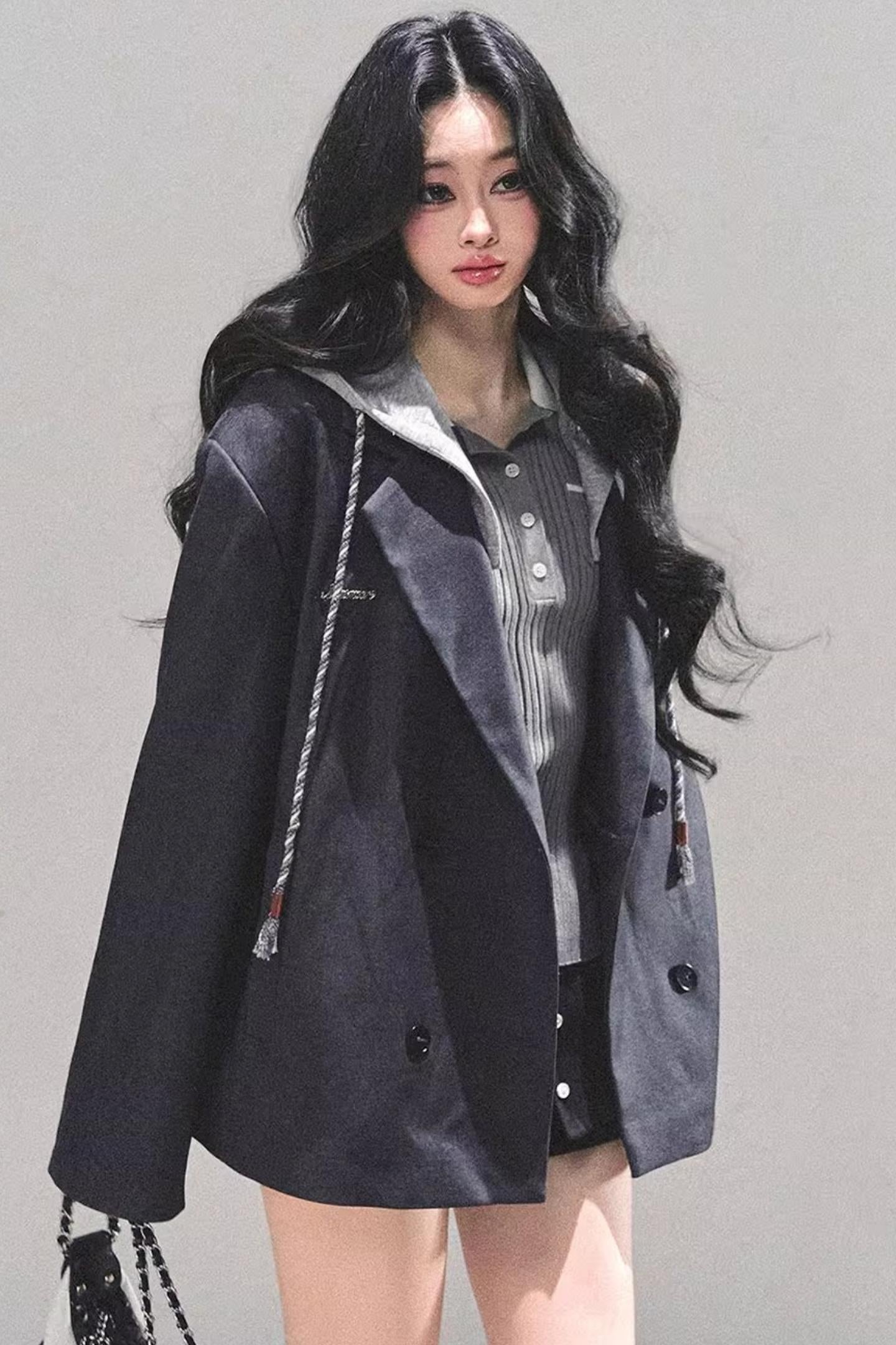 Minimalist Hooded Blazer