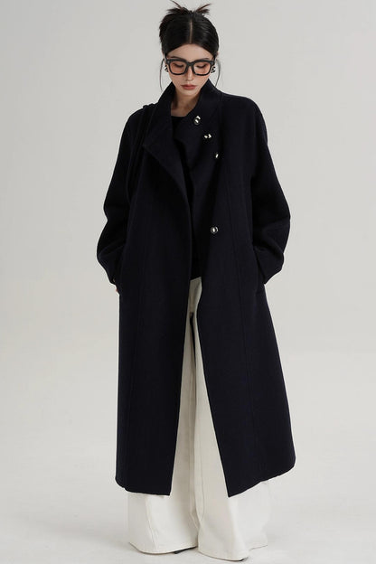 Temperament Stand-Up Woolen Coat