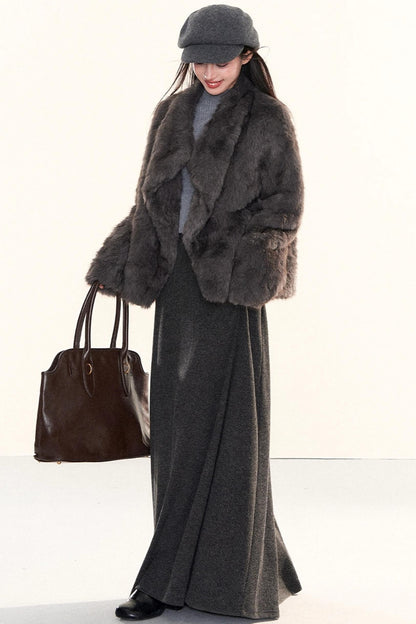 Retro Eco-Friendly Fur Coat