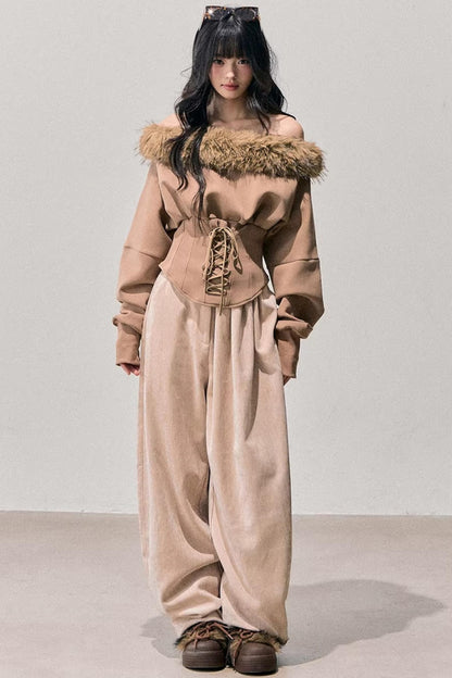 Afterglow Off-Shoulder Plush Top