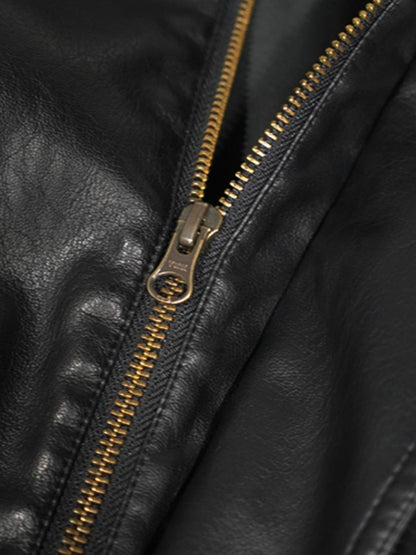 Autumn Textured Leather Jacket