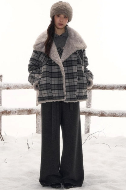 Reversible Plaid Wool Jacket