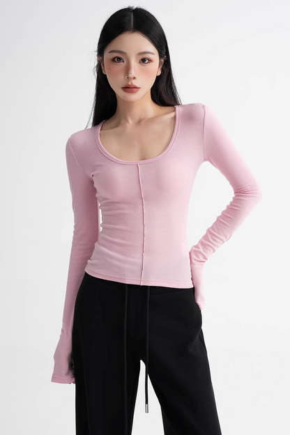 Wool Slim-Fit Stacked Top