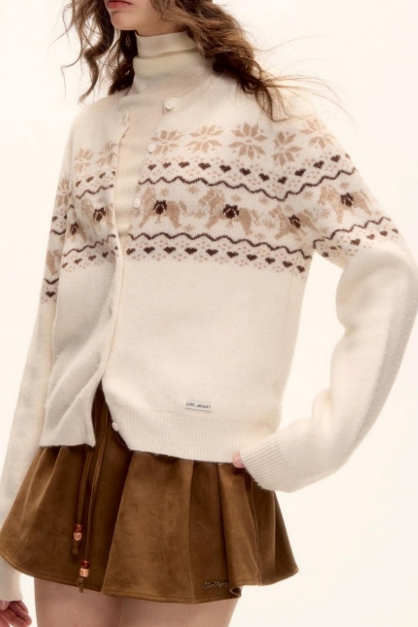 Fair Isle Wool Cardigan Set-Up