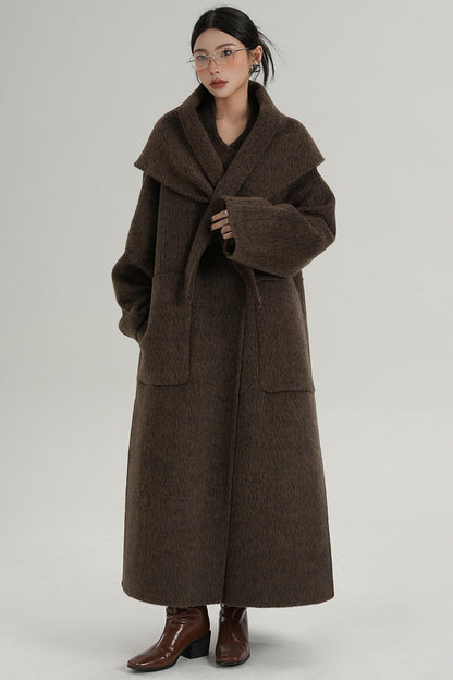 Woolen Elegance Long Jacket