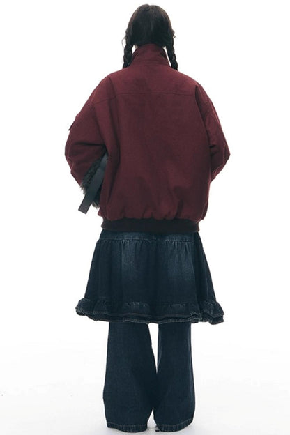 Vintage Red Cotton Jacket