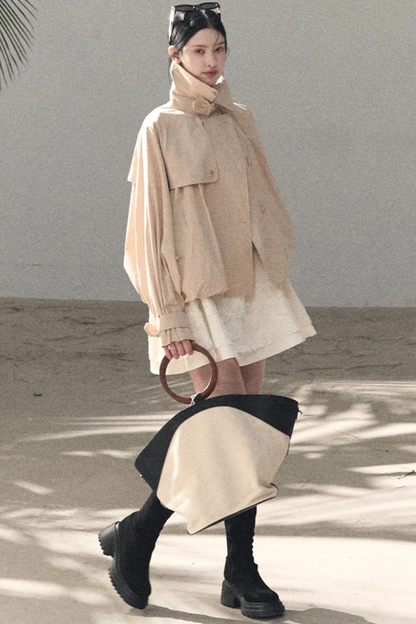 Wool Blend Embossed Floral Dress