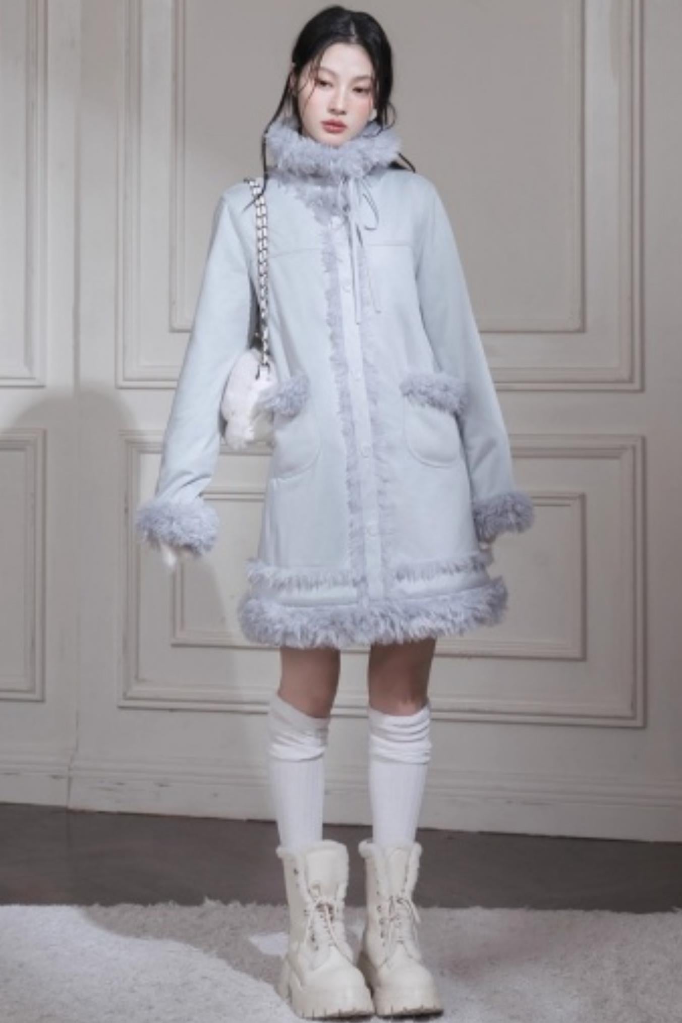 Misty Velvet Fur Coat